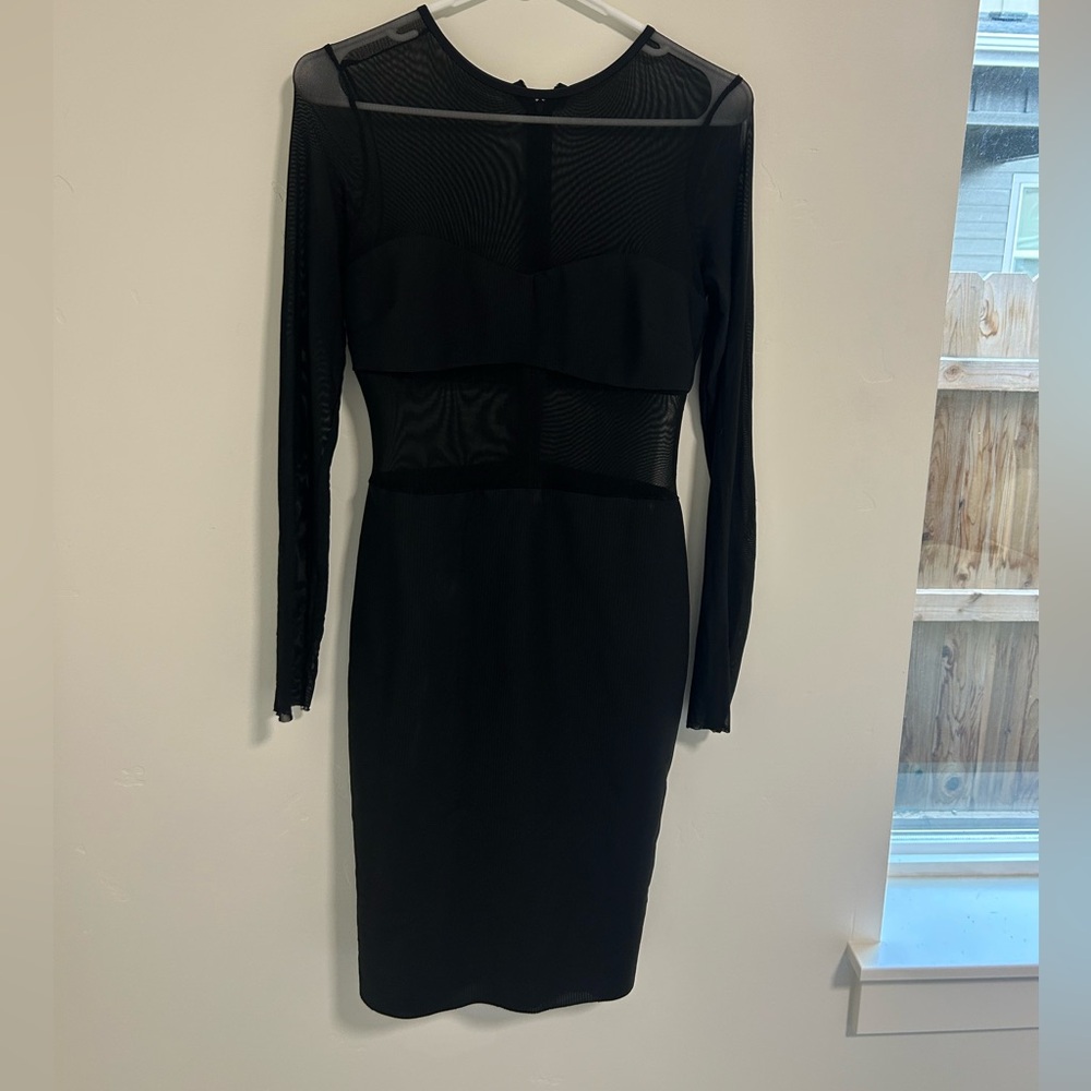 Formal mesh cut out dress